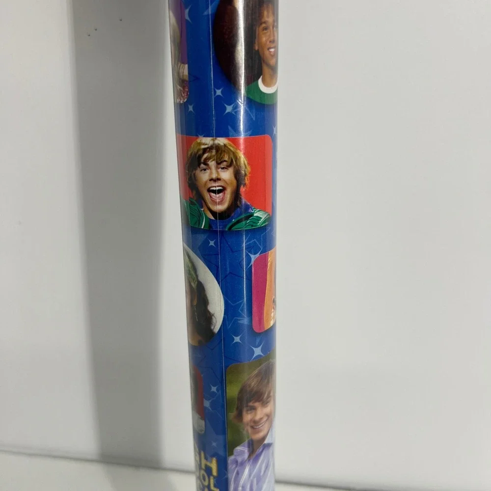 Disney High School Musical Gift Wrap Hallmark 15 Sq Ft Blue Vintage 2000s New‎